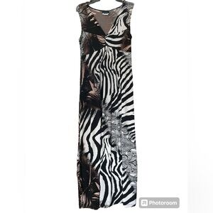 Dream Dance Line Art Sleeveless Maxi Dress size Medium
